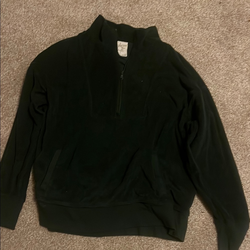 Women’s Aerie Dark Green Half-Zip Sweater